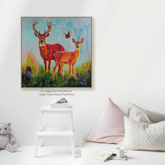 Framed Canvas Print - The Wild - Reproduction Print - NZ Artist Tara Rountree