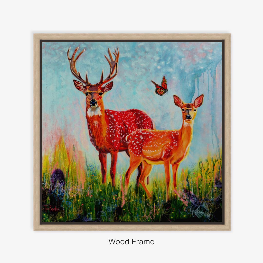 Framed Canvas Print - The Wild - Reproduction Print - NZ Artist Tara Rountree