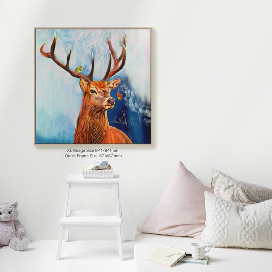 Framed Canvas Print - Watchful - Reproduction Print - NZ Artist Tara Rountree