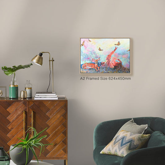 Framed Canvas Print - Enchantment - Reproduction Print - NZ Artist Tara Rountree