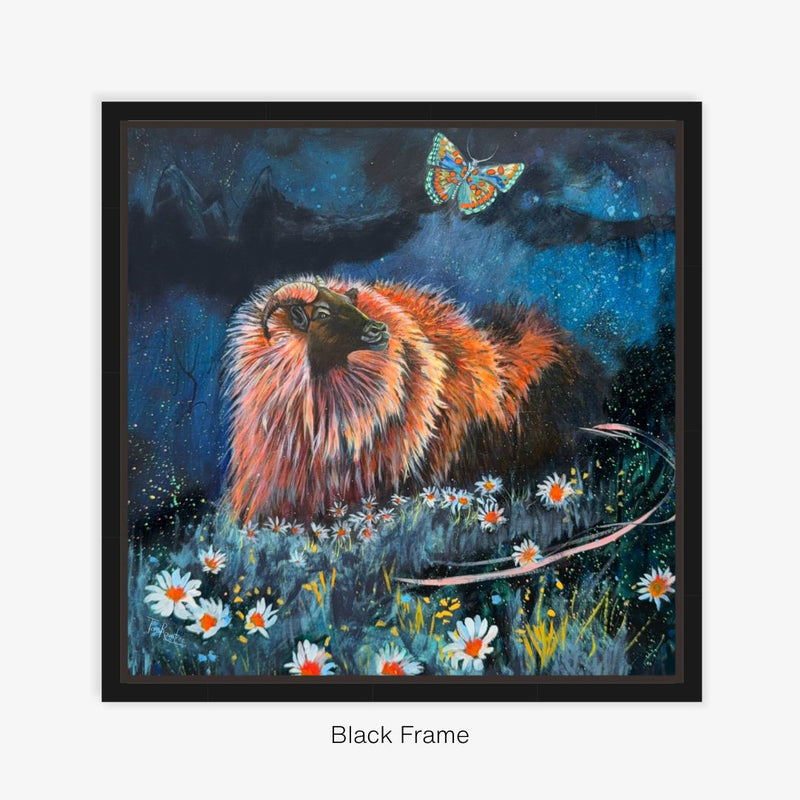 Framed Canvas Print - The Mystical Thar - Reproduction Print - NZ Artist Tara Rountree