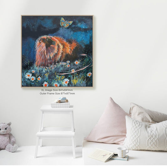 Framed Canvas Print - The Mystical Thar - Reproduction Print - NZ Artist Tara Rountree