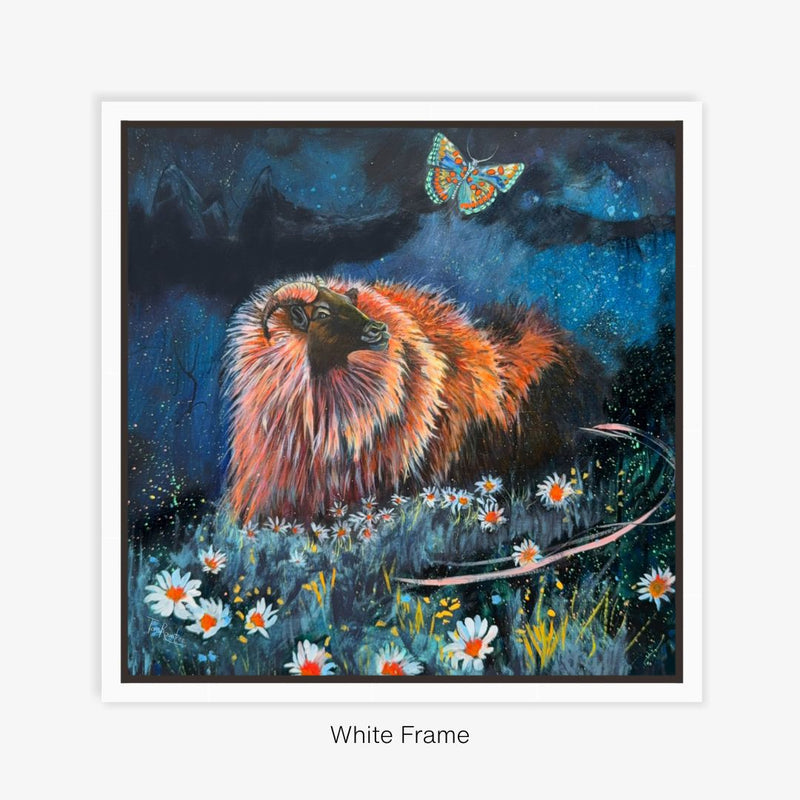 Framed Canvas Print - The Mystical Thar - Reproduction Print - NZ Artist Tara Rountree