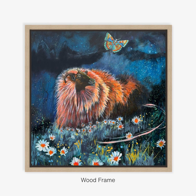 Framed Canvas Print - The Mystical Thar - Reproduction Print - NZ Artist Tara Rountree