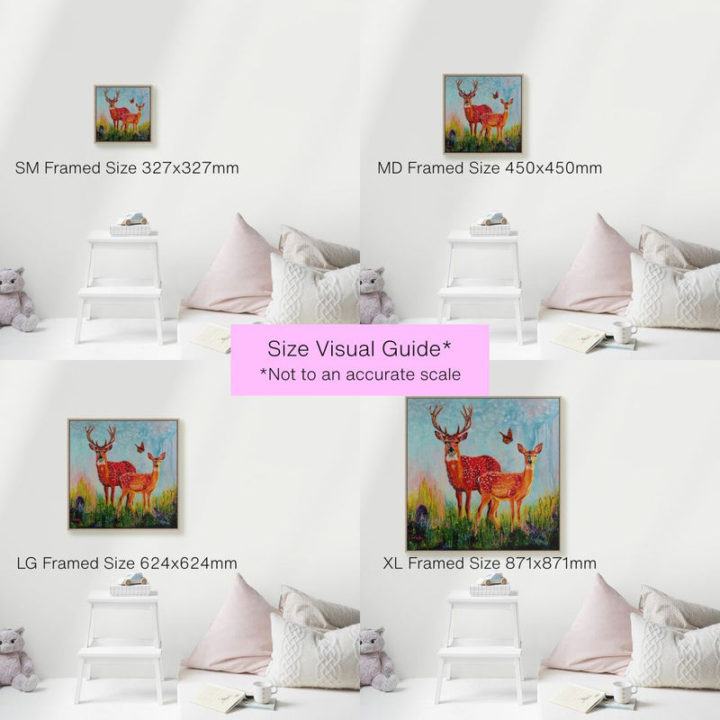 Framed Canvas Print - The Wild - Reproduction Print - NZ Artist Tara Rountree