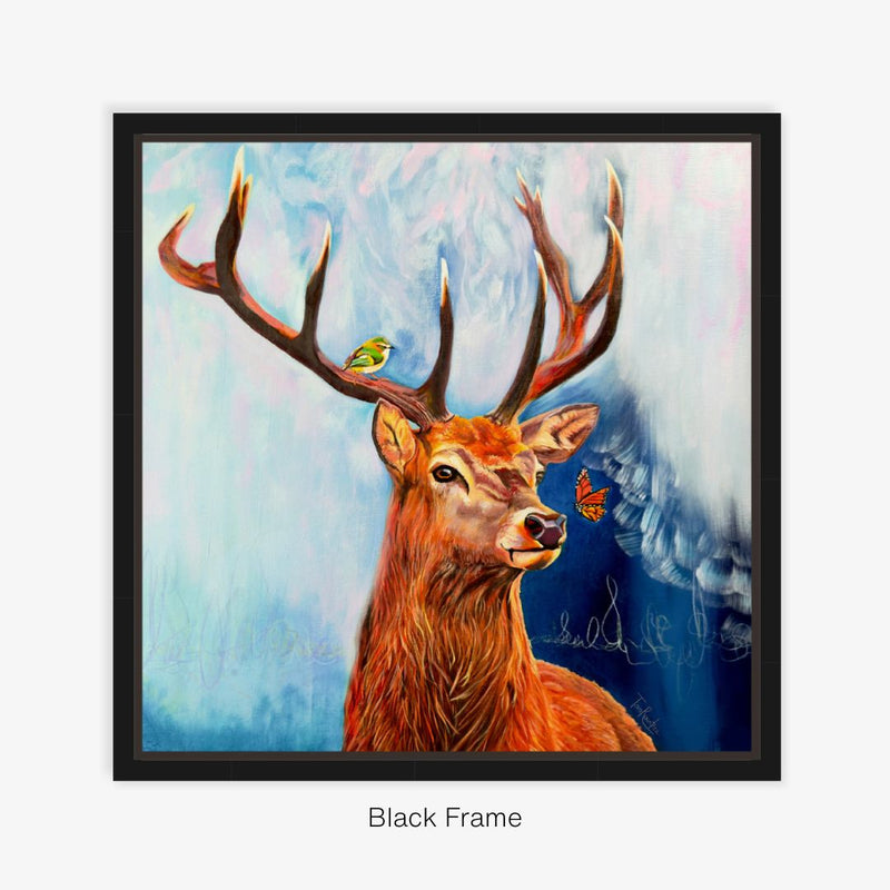 Framed Canvas Print - Watchful - Reproduction Print - NZ Artist Tara Rountree