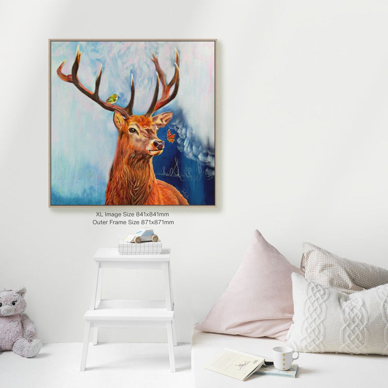 Framed Canvas Print - Watchful - Reproduction Print - NZ Artist Tara Rountree