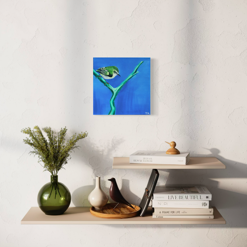 Rifleman - Original Oil Painting by New Zealand Artist Tara Rountree