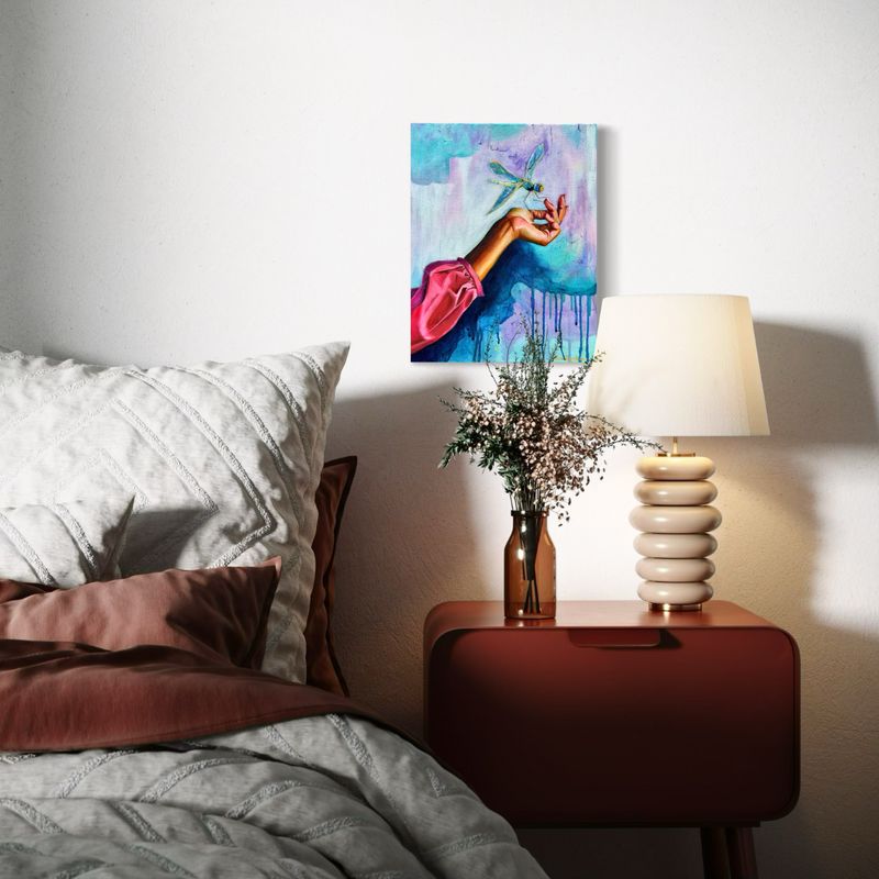 The Dragonfly’s Gaze - Original Oil Painting by New Zealand Artist Tara Rountree