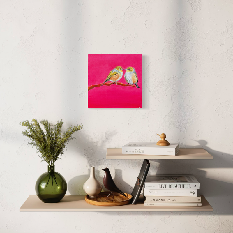 Waxeye/Silvereye - Original Oil Painting by New Zealand Artist Tara Rountree